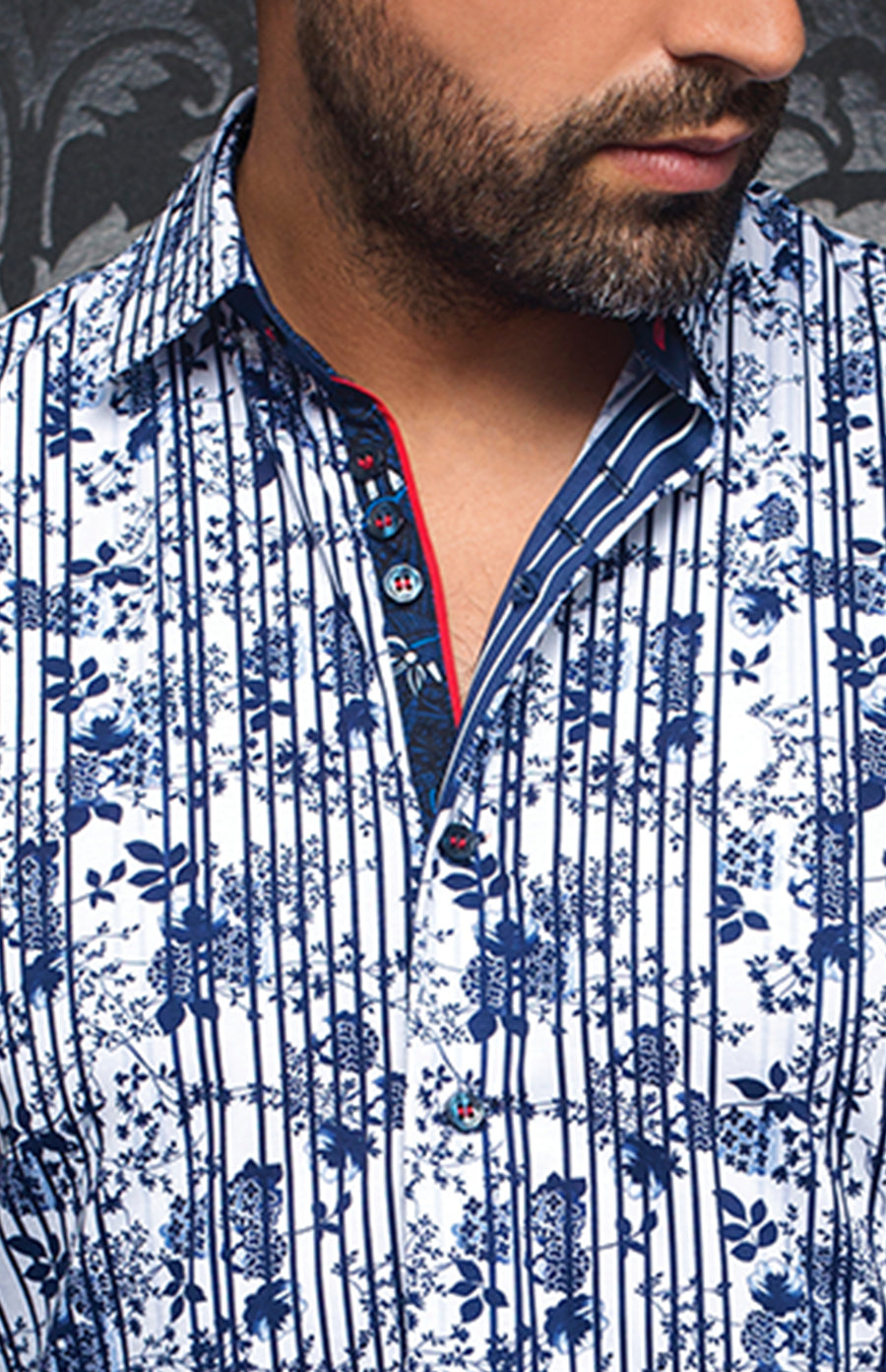 Chemise | RUBIO, White / navy