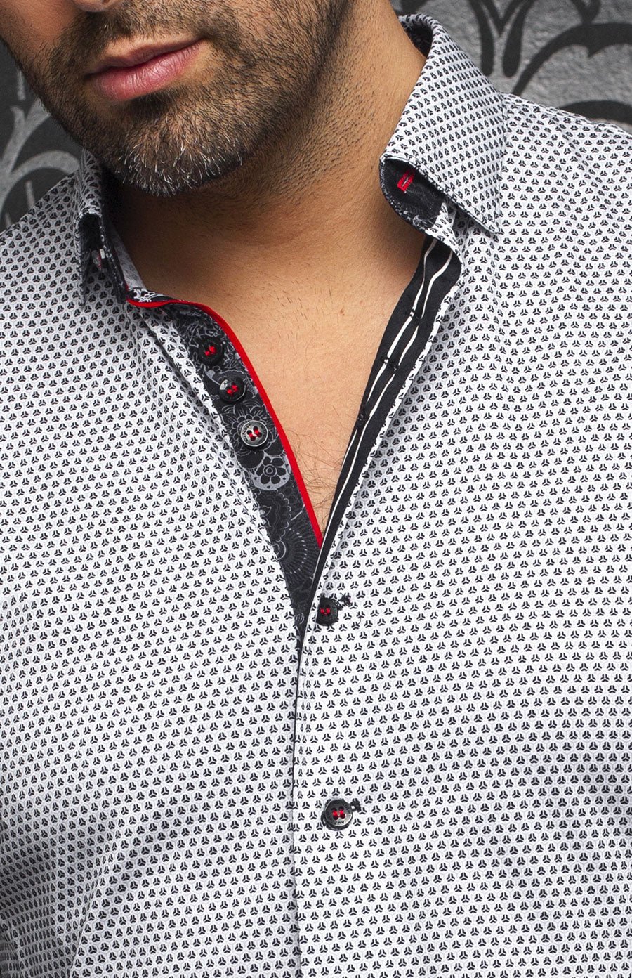 Chemise | BENDIGO, White / Black - AU NOIR