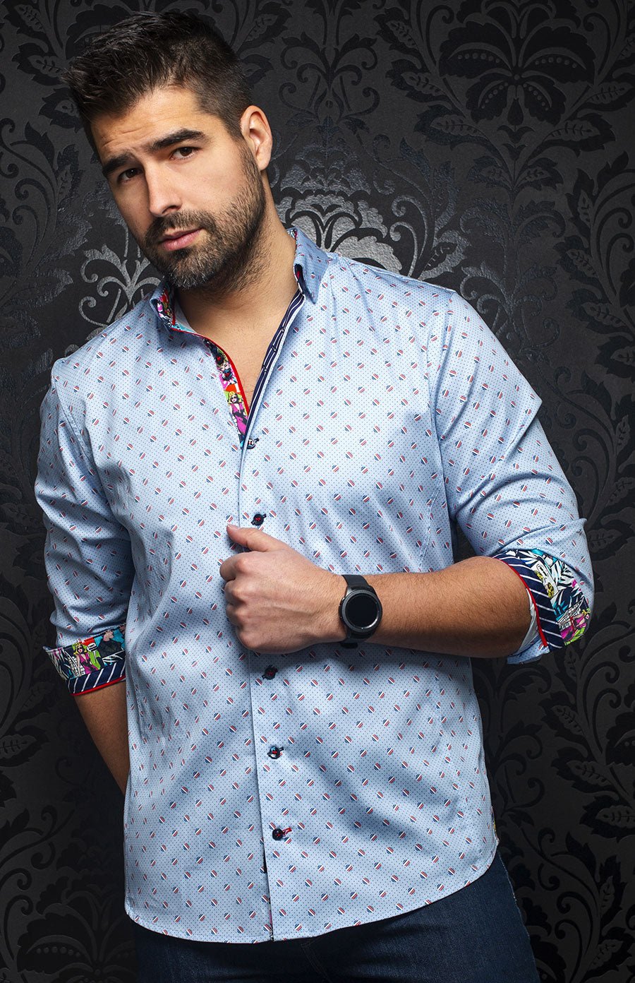 Chemise | GOYA, Light blue - AU NOIR