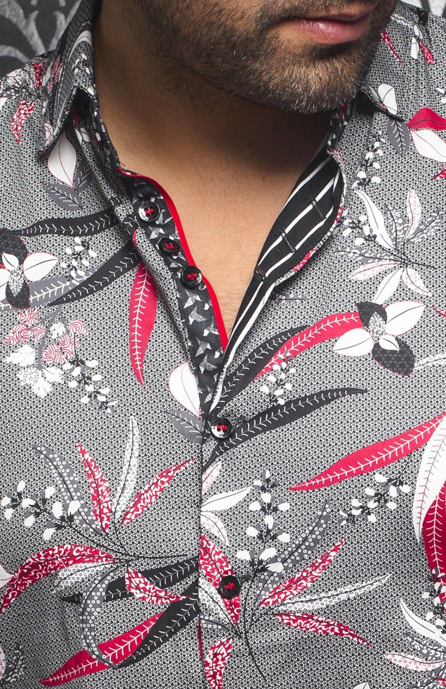 Chemise | MUFFASA, Red / black - AU NOIR