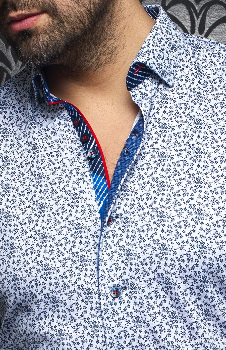 Chemise | PICCINI, White / Blue - AU NOIR