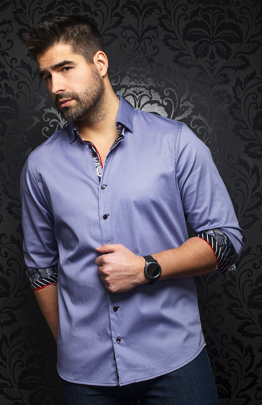 Chemise | STAR, Purple - AU NOIR