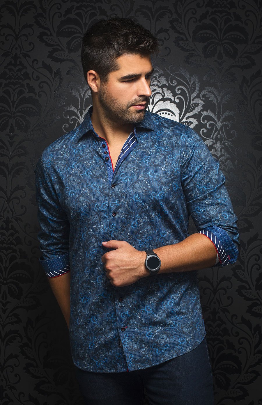 Chemise | TAKASHI, Navy - AU NOIR