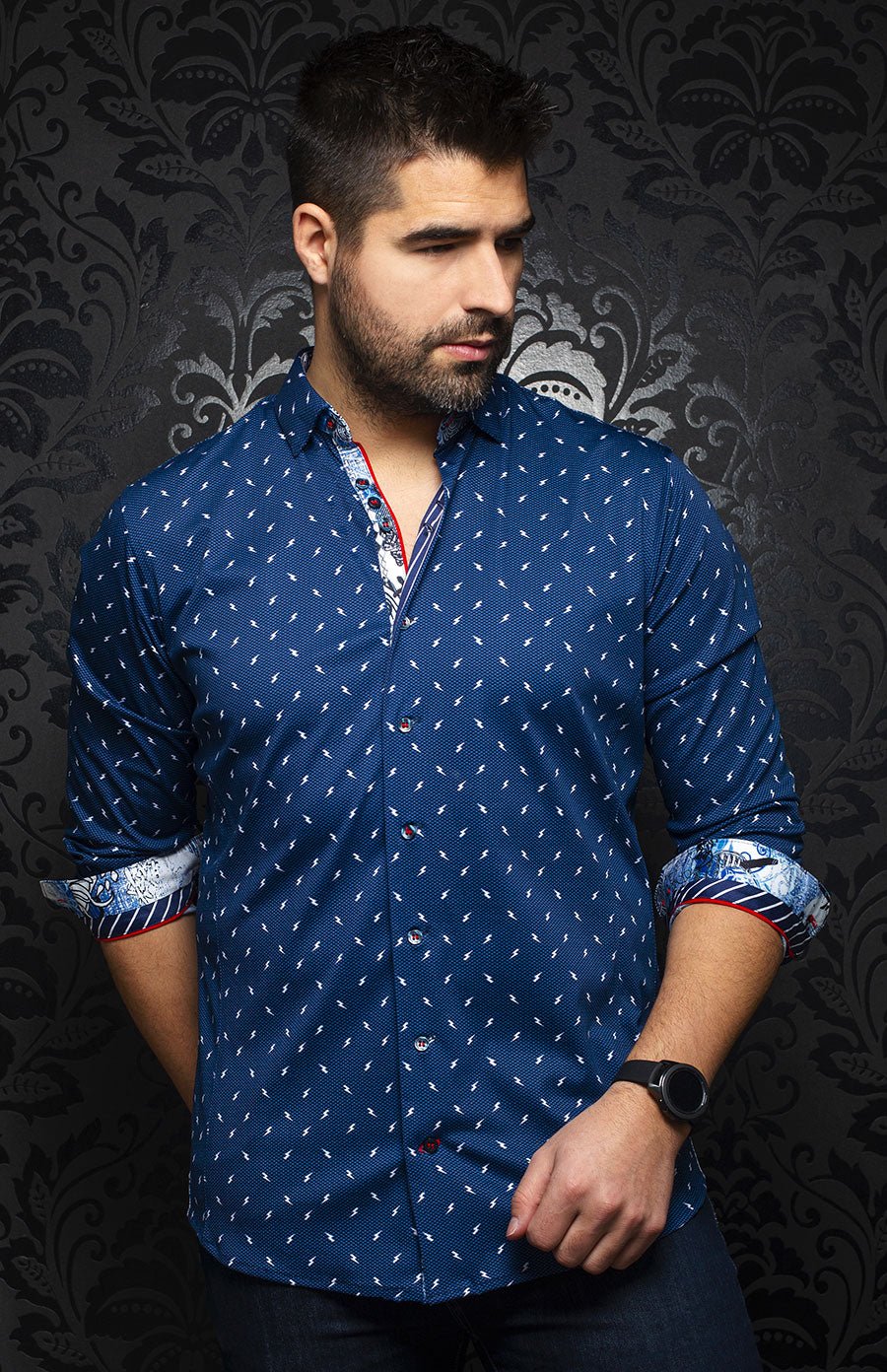 Chemise | VOLT, Navy - AU NOIR