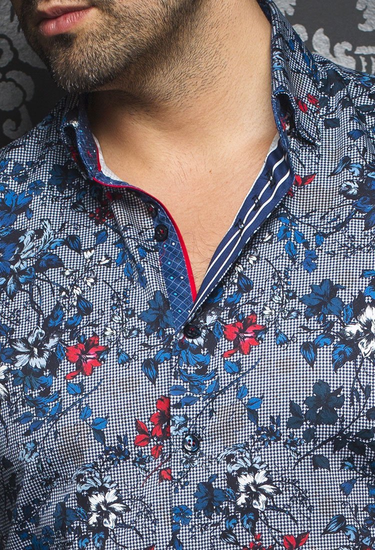 Fabriqué au Québec | GARNETT, Blue / Red - AU NOIR