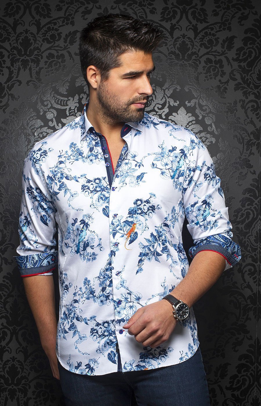 HENDRICKS, blue / multi - AUNOIR