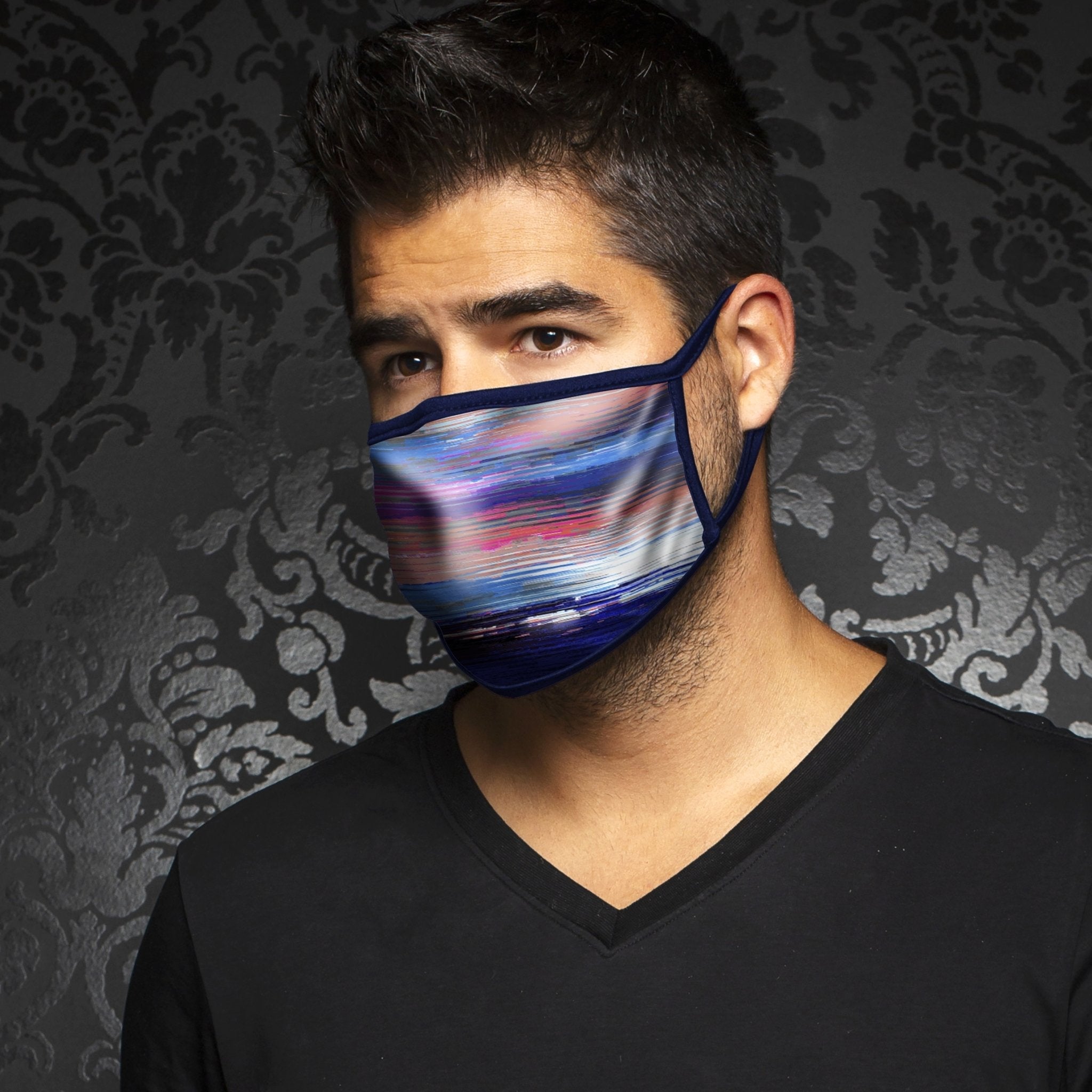 Masque ECO abstract stripes multi - AU NOIR
