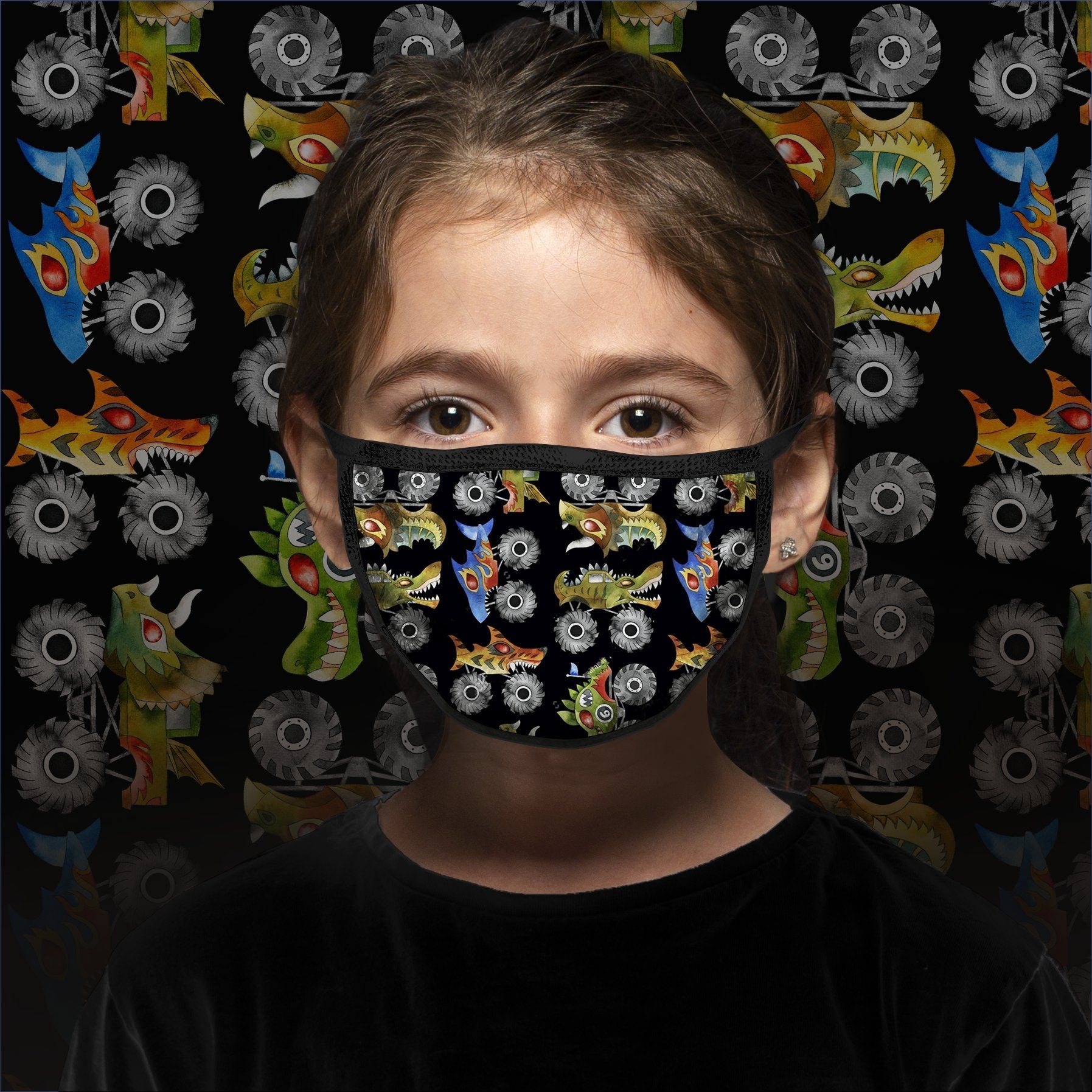 Masque ECO monster trucks multi - AU NOIR