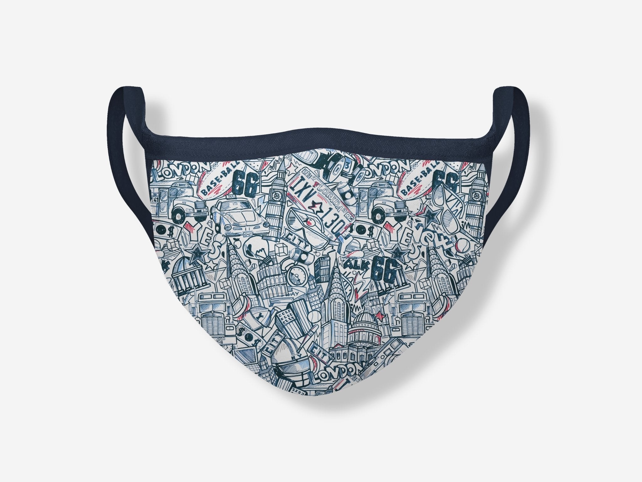 Masque ECO wall art blue - AU NOIR