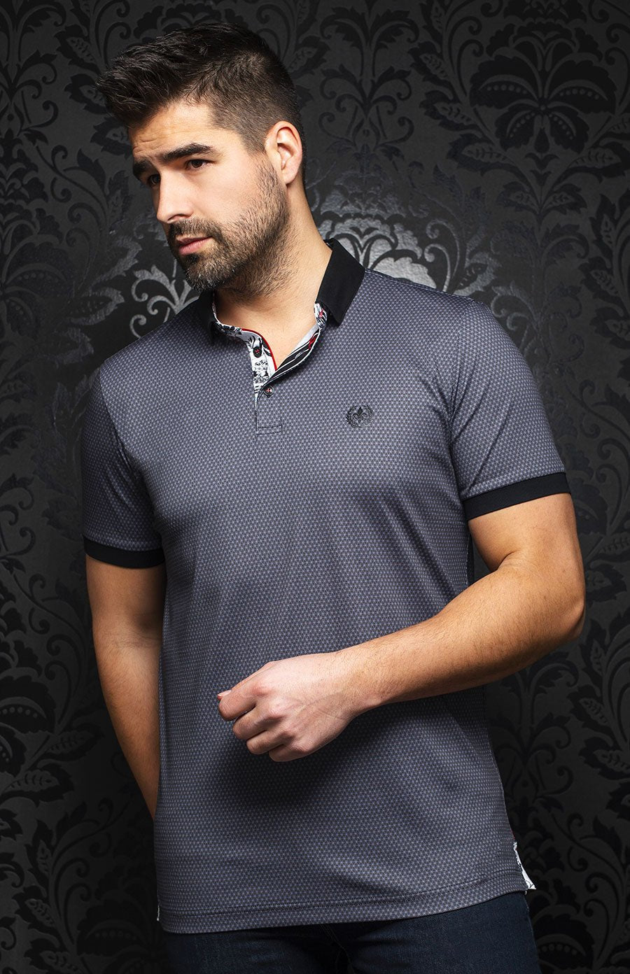 Polo | SAN MARCOS, Black / Royal - AU NOIR