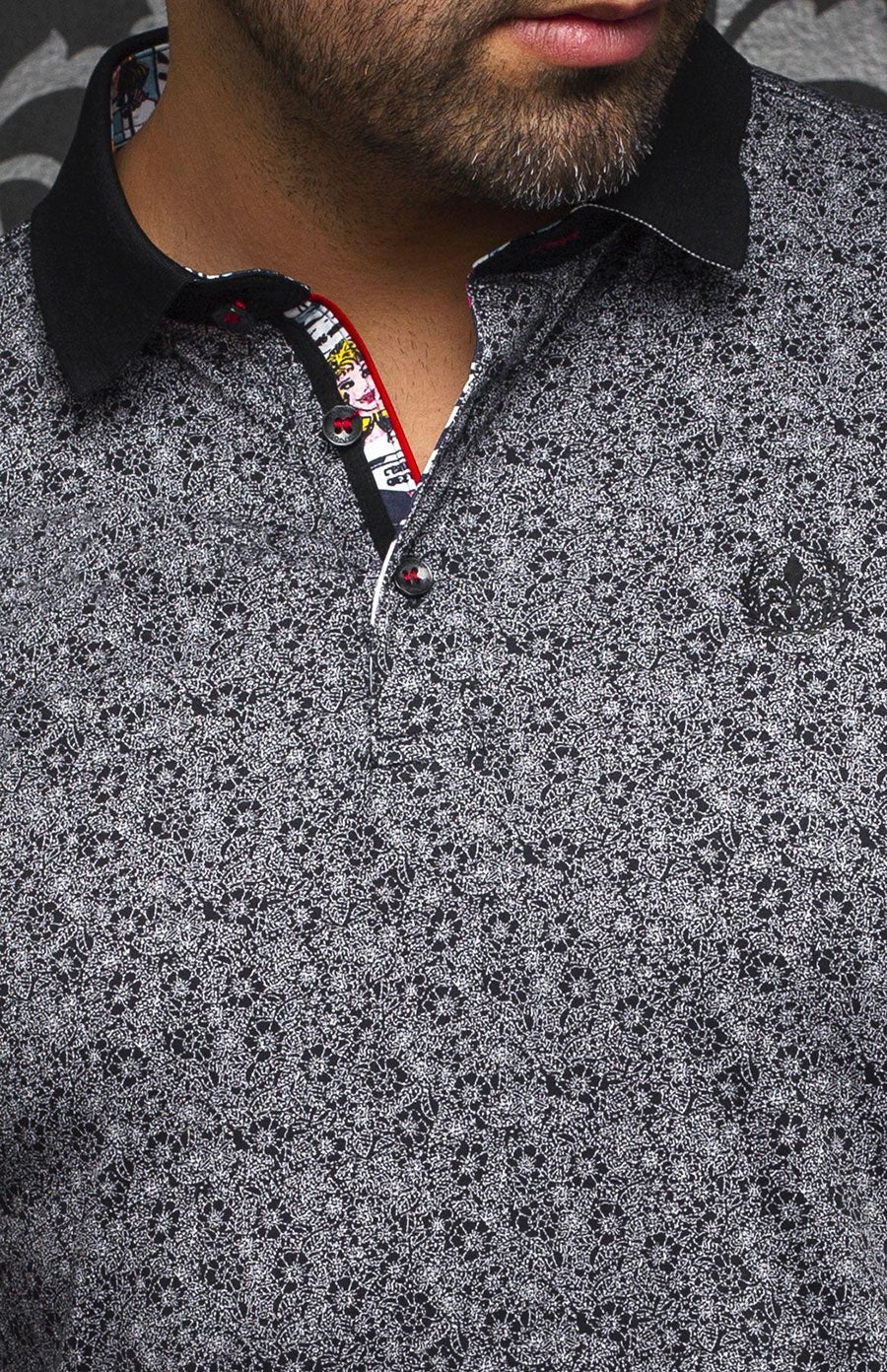 Polo | SEGUIN, Black / White - AU NOIR