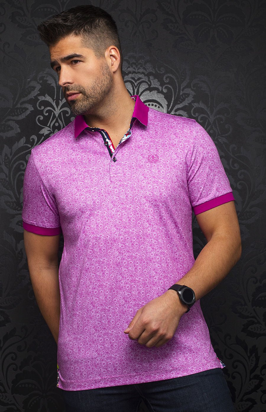 Polo | SEGUIN, Fuchsia - AU NOIR