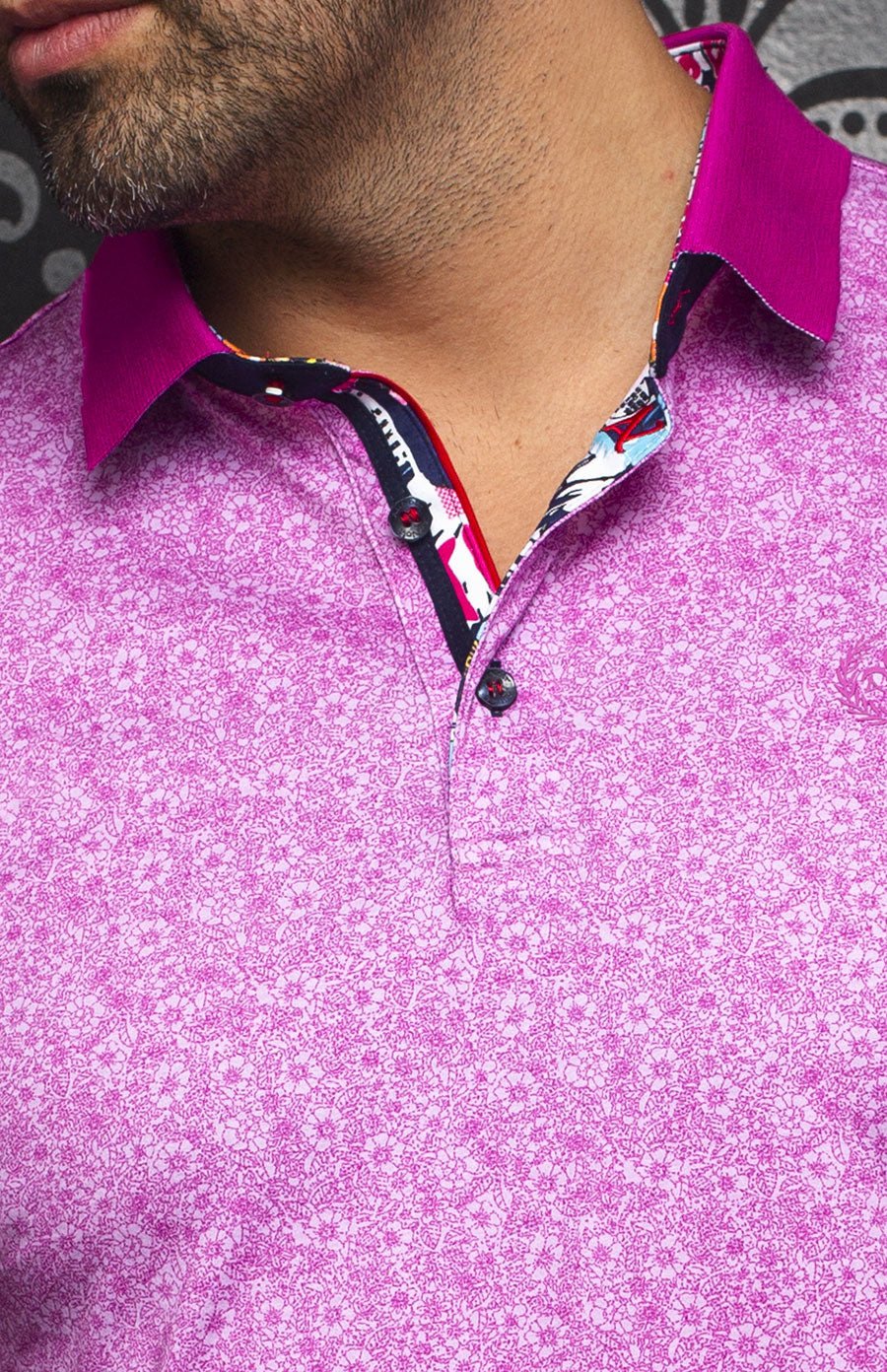 Polo | SEGUIN, Fuchsia - AU NOIR