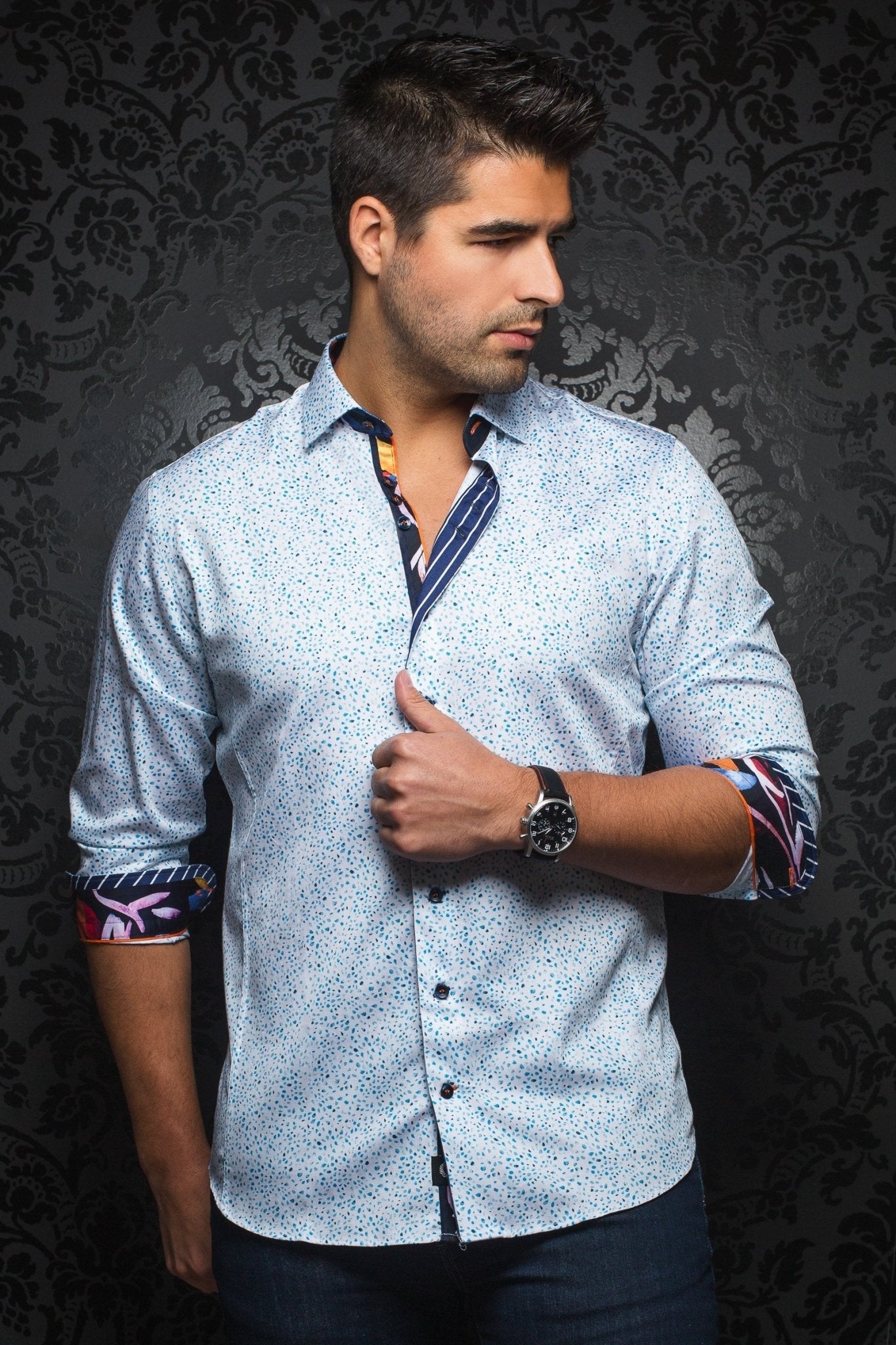 Shirt | Veruda White Multi - AUNOIR