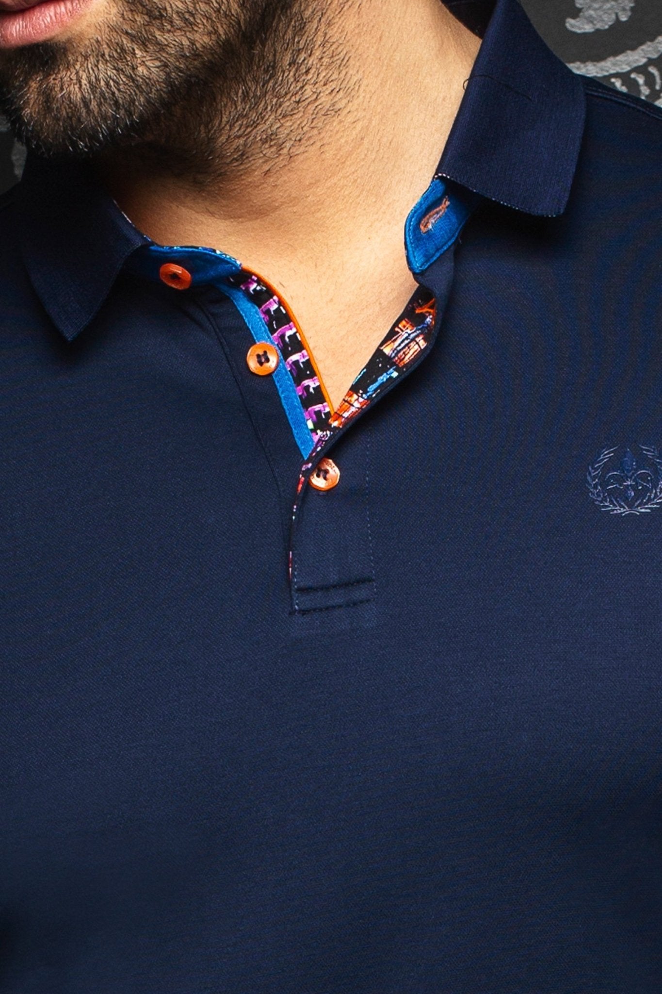 Short-Sleeve Polo | Eagle Navy - AU NOIR