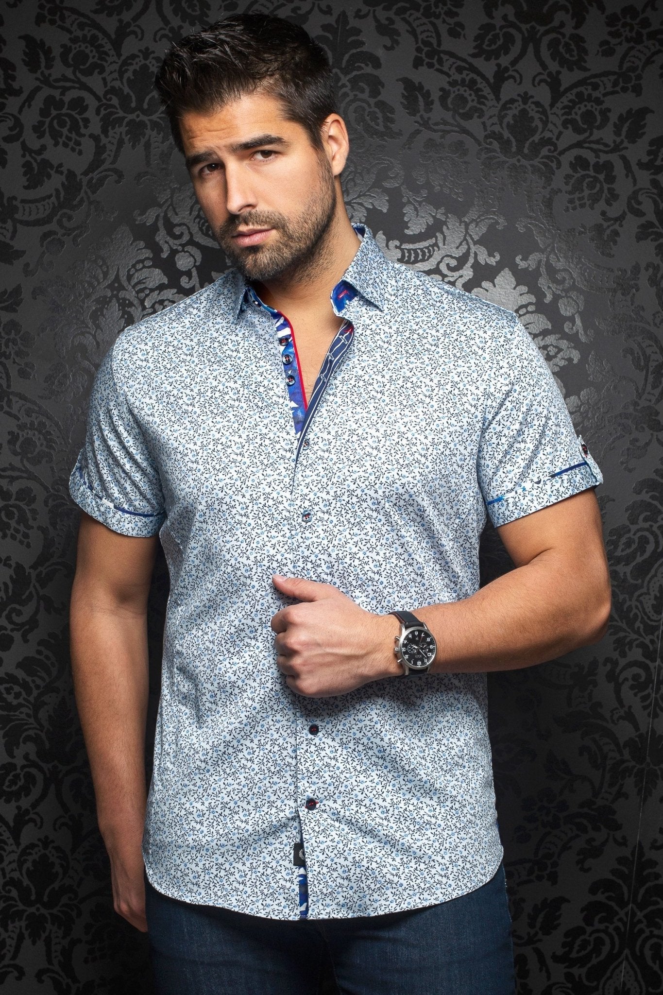 Short-Sleeve Shirt | Zolo Light Blue - AUNOIR