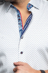 Short-Sleeve Shirt | Wexler White Blue - AUNOIR